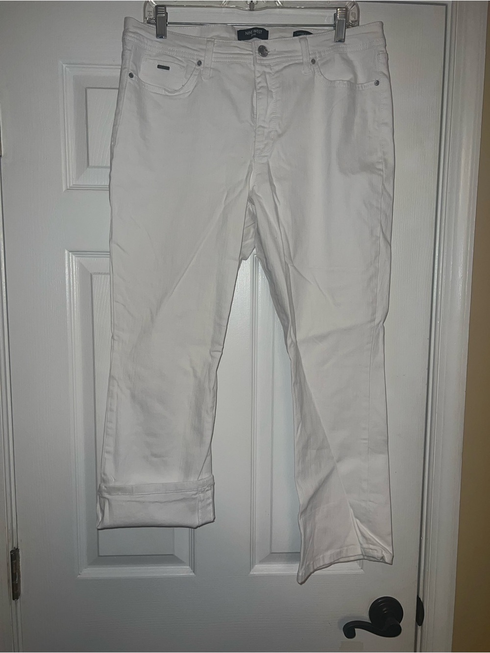 Nine West White Denim Capris 14